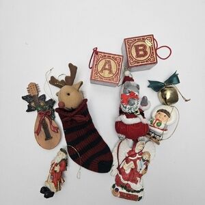 Vintage Christmas Ornaments lot of 9